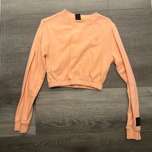 P.E. Nation Cropped Sweatshirt Coral Peach